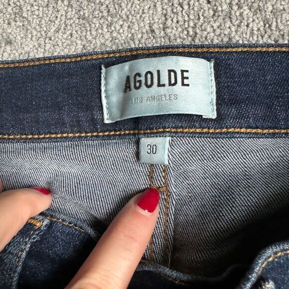 AGOLDE‎ Los Angeles Premium Dark Wash High-Rise Skinny Jeans Size 30 - Picture 2 of 3
